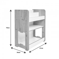 Seagull shelf pakoworld natural-white mdf 57x34x70cm