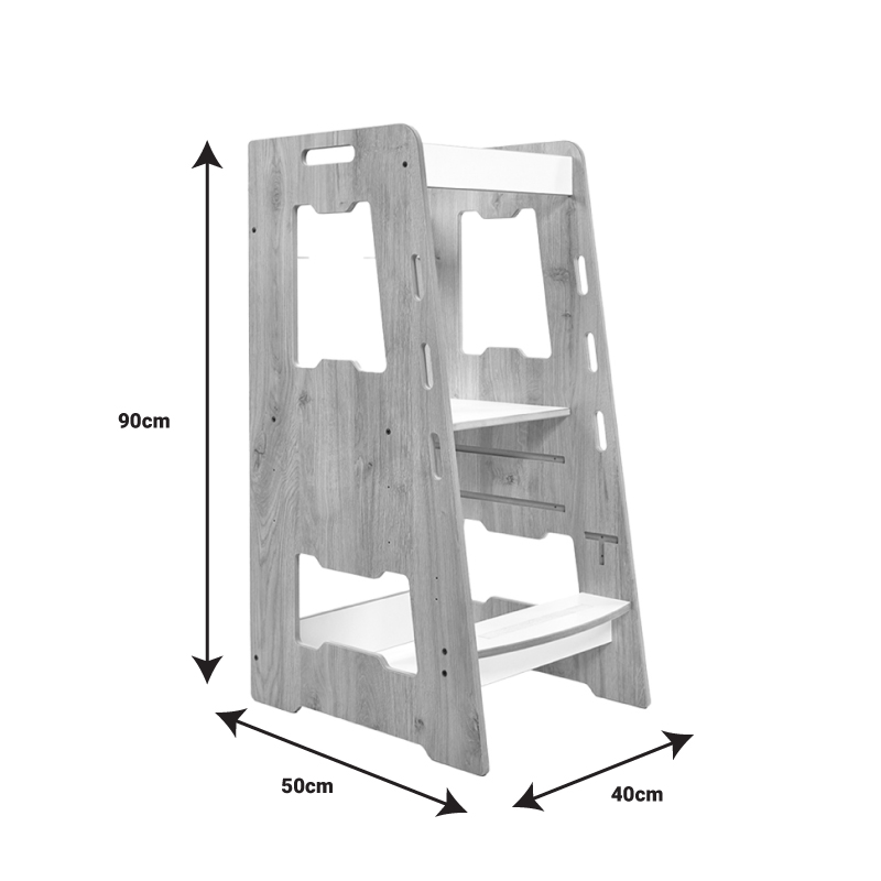 Learning chest Farsene pakoworld natural-white mdf 40x50x90cm