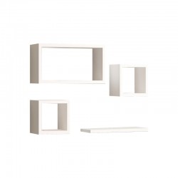 Babine pakoworld melamine shelf in white shade 84x15x44cm