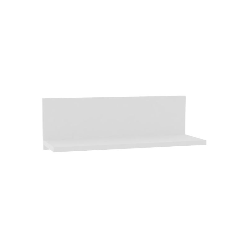 Fane pakoworld white melamine wall shelf 60x21.6x19.6cm