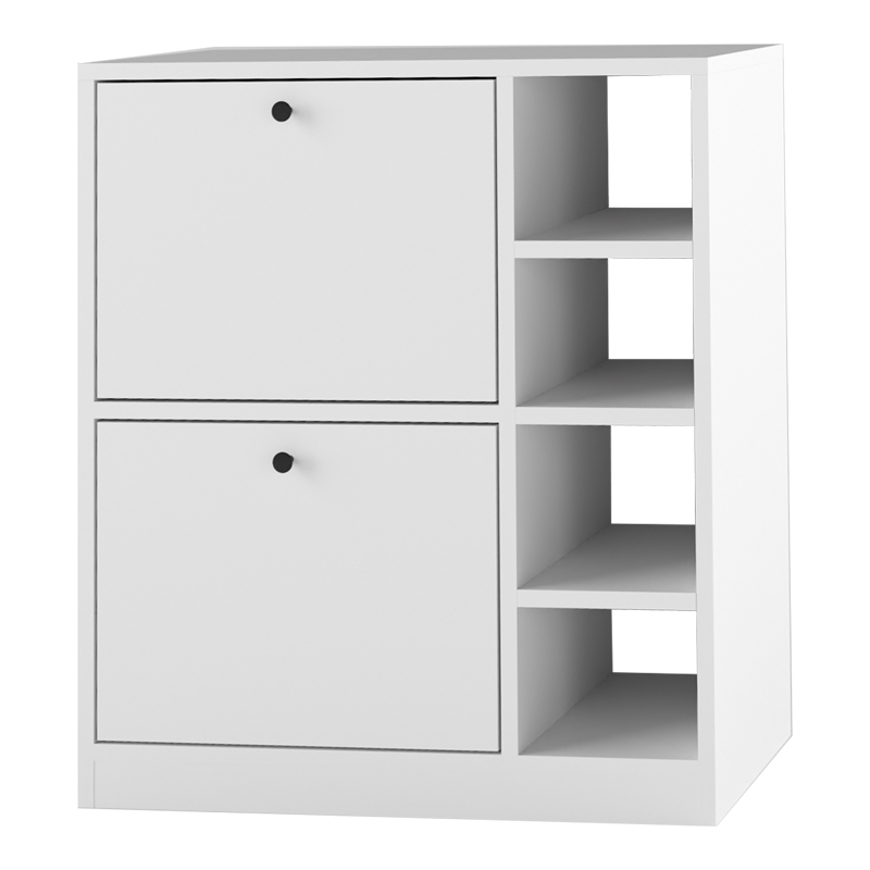 Gist pakoworld melamine cabinet in white shade 70x33x80cm