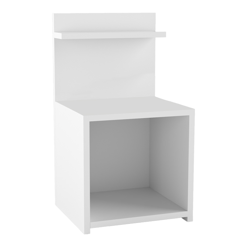 Kassito pakoworld melamine bedside table in white shade 35x32x63cm