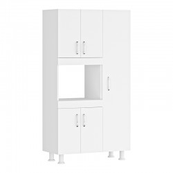 Defne pakoworld kitchen cabinet in white 89x37.5x160cm