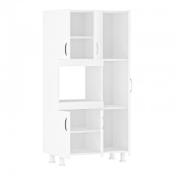 Defne pakoworld kitchen cabinet in white 89x37.5x160cm