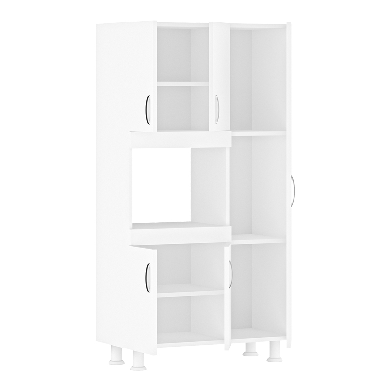 Defne pakoworld kitchen cabinet in white 89x37.5x160cm