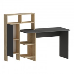 Calisma pakoworld desk with shelf in oak-anthracite shade 135x60x111cm