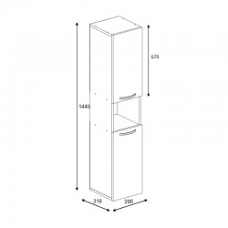 Wanka pakoworld column wardrobe in white 30x32x144cm