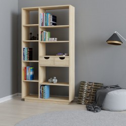 Bookcase with drawers Dakin pakoworld in oak shade 80x25x190cm