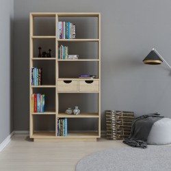 Bookcase with drawers Dakin pakoworld in oak shade 80x25x190cm