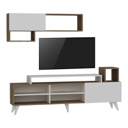 Visao pakoworld TV set in white-walnut shades 180x32x55cm