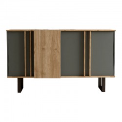 Amanda I pakoworld sideboard in anthracite-walnut shade 160x74x79cm