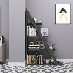 Quina pakoworld bookcase in anthracite shade 100x30x150cm