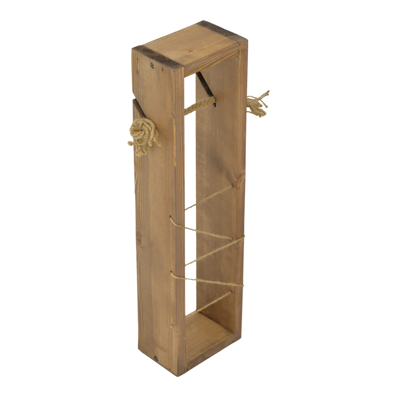 Floor-standing bathroom paper holder Culo pakoworld in walnut color 10x10x60cm