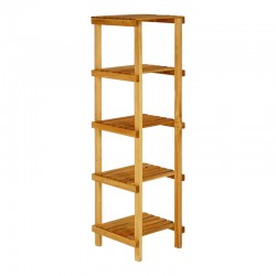 Zangia pakoworld 5-tier floor shelf in natural color 36x36x140cm