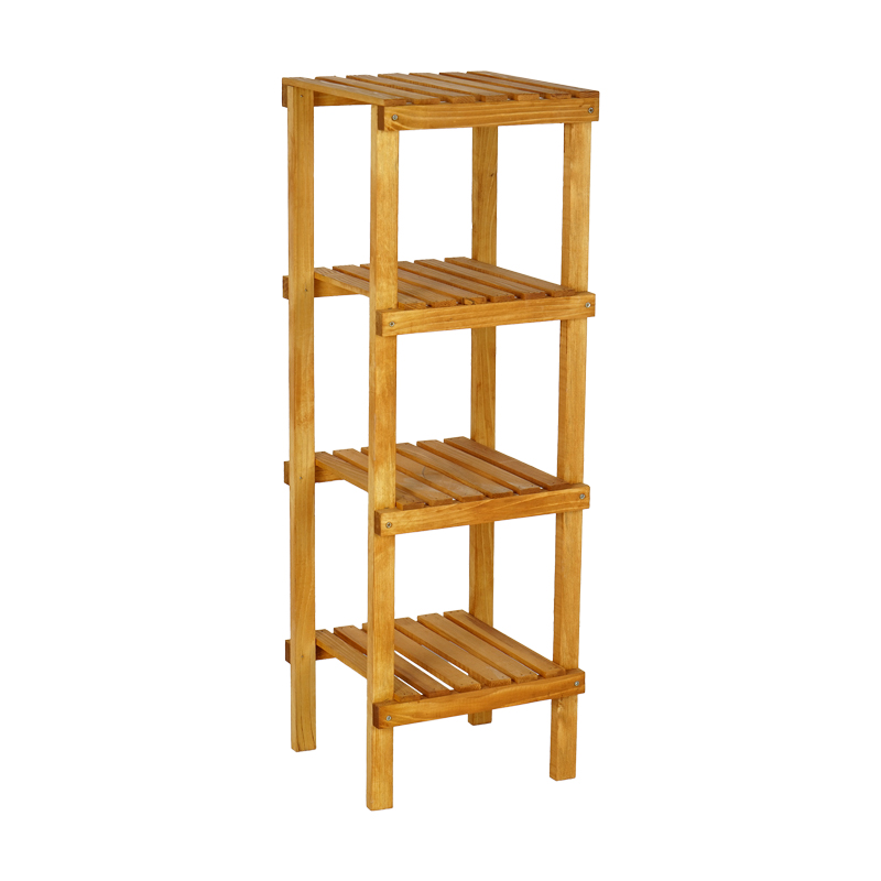 Zangia I pakoworld 5-tier floor shelf in natural color 36x36x108cm