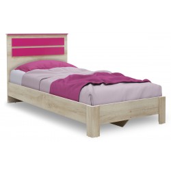 Bed Looney pakoworld in castillo-pink color 100x200cm
