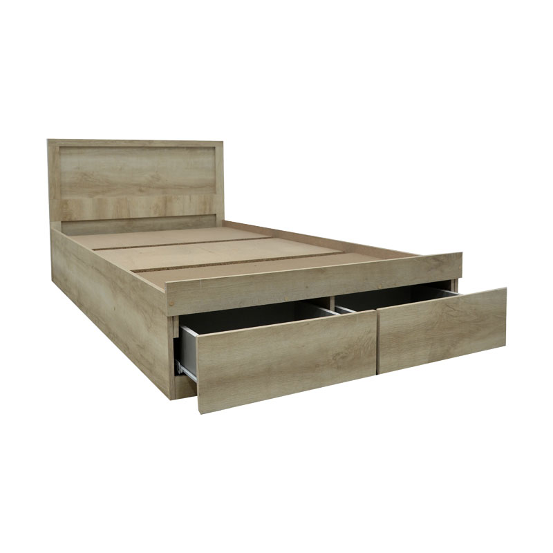 Single bed Nalos pakoworld with drawer castillo-oak 100x200cm
