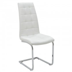 Chair Darrell pakoworld pu white-metal chrome 42x49x106cm