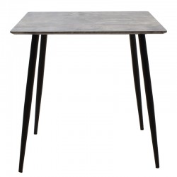 Dining table Cuba pakoworld MDF color grey cement-black 70x70x75cm