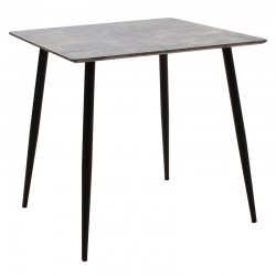 Dining table Cuba pakoworld MDF color grey cement-black 70x70x75cm