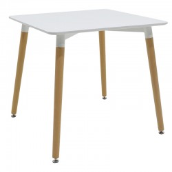 Dining table Natali MDF top white 80x80x75cm