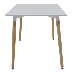 Dining table Natali MDF top white 150x80x75cm