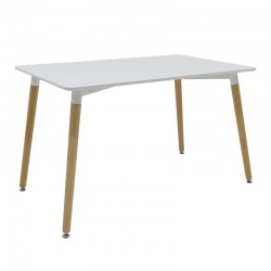 Dining table Natali MDF top white 150x80x75cm