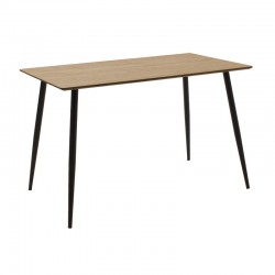 Dining table Cuba-Caron A set of 5 pakoworld MDF and pp in black-natural shade 120x70x76cm