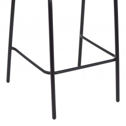 Bar stool Sussie pakoworld black metal with aluminum slats 58x58x111cm