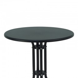 Τραπέζι Vergo pakoworld μαύρο μέταλλο Φ60x70εκ