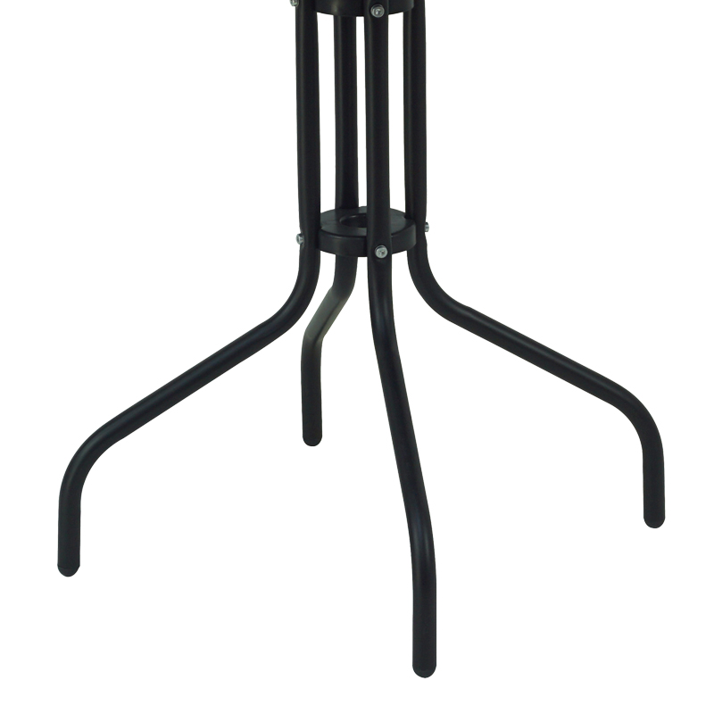 Table Vergo pakoworld black metal D60x70cm