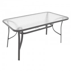 Table Ensure pakoworld anthracite metal-tempered glass 120x70x70cm