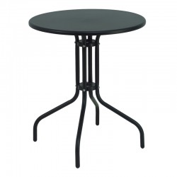 Table Vergo pakoworld dark grey metal D60x70cm