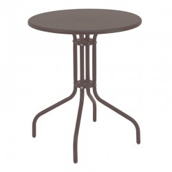 Table Vergo pakoworld brown metal D60x70cm