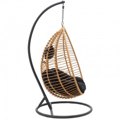 Kade pakoworld garden ounces hanging metal-cushion black-pe natural