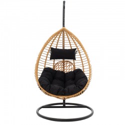 Kade pakoworld garden ounces hanging metal-cushion black-pe natural