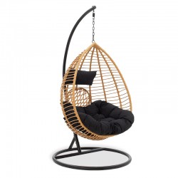 Kade pakoworld garden ounces hanging metal-cushion black-pe natural