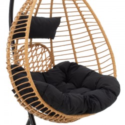 Kade pakoworld garden ounces hanging metal-cushion black-pe natural