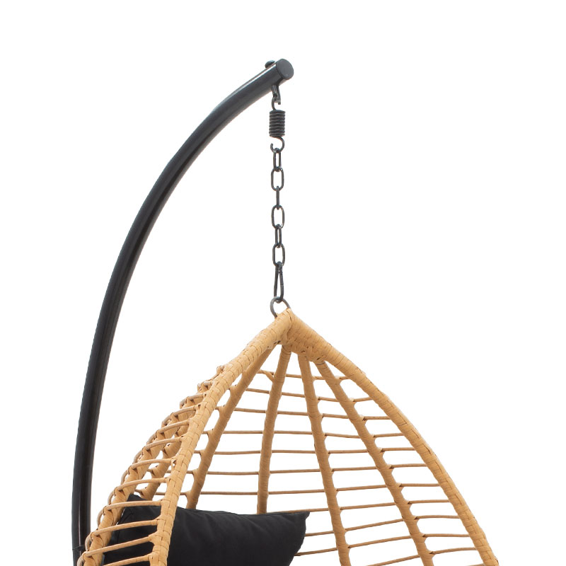 Kade pakoworld garden ounces hanging metal-cushion black-pe natural