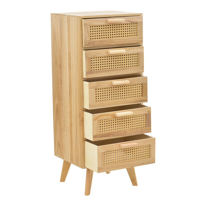 Othello chest of drawers pakoworld wood in a natural shade 40x35x99cm
