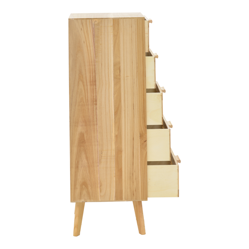 Συρταριέρα Othello pakoworld ξύλο σε φυσική απόχρωση 40x35x99εκ