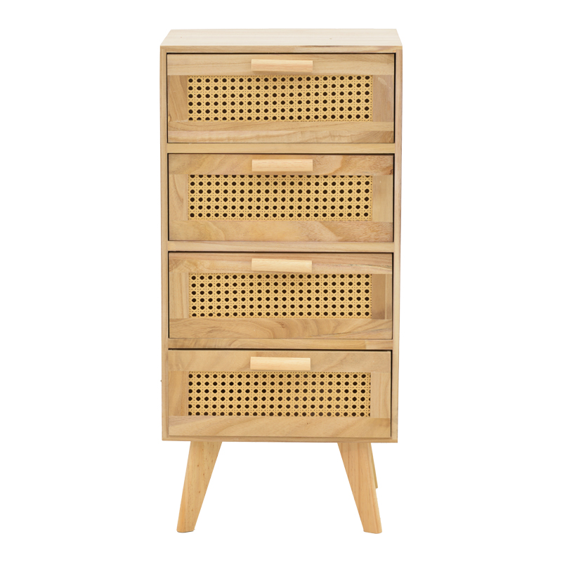 Othello chest of drawers pakoworld wood in natural shade 40x35x82.5cm