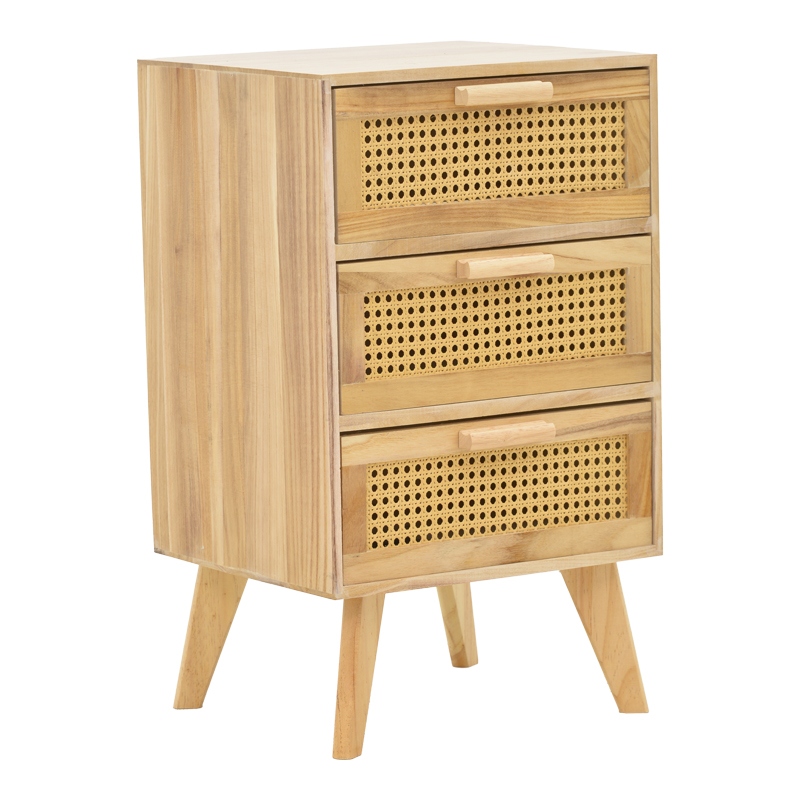 Bedside table Amadeus pakoworld wood in a natural shade 40x35x66cm