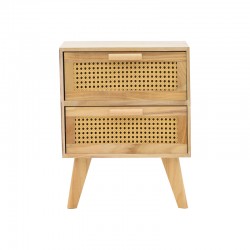 Othello bedside table pakoworld wood in natural shade 40x34.5x49cm
