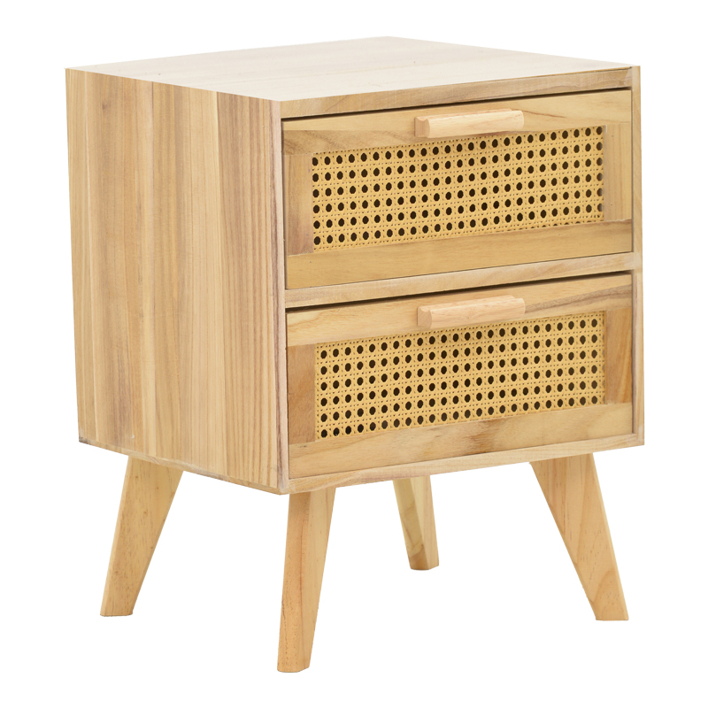Othello bedside table pakoworld wood in natural shade 40x34.5x49cm