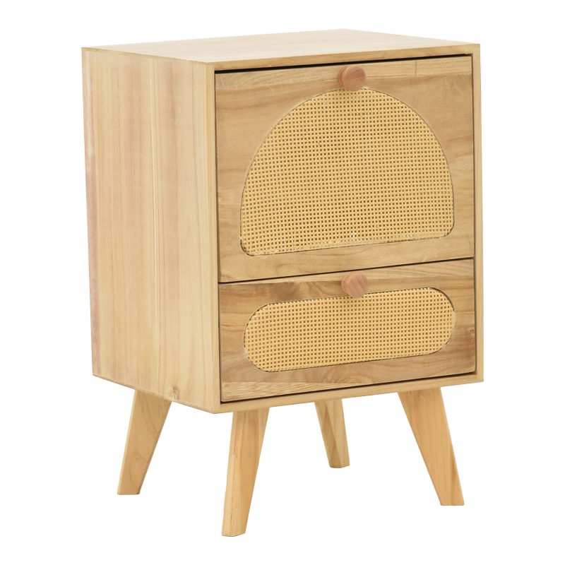 Bedside table Finian pakoworld wood in a natural shade 40x35x59cm