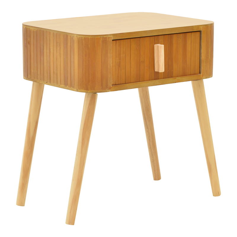 Evander bedside table pakoworld wood in a natural shade 45x35x50cm