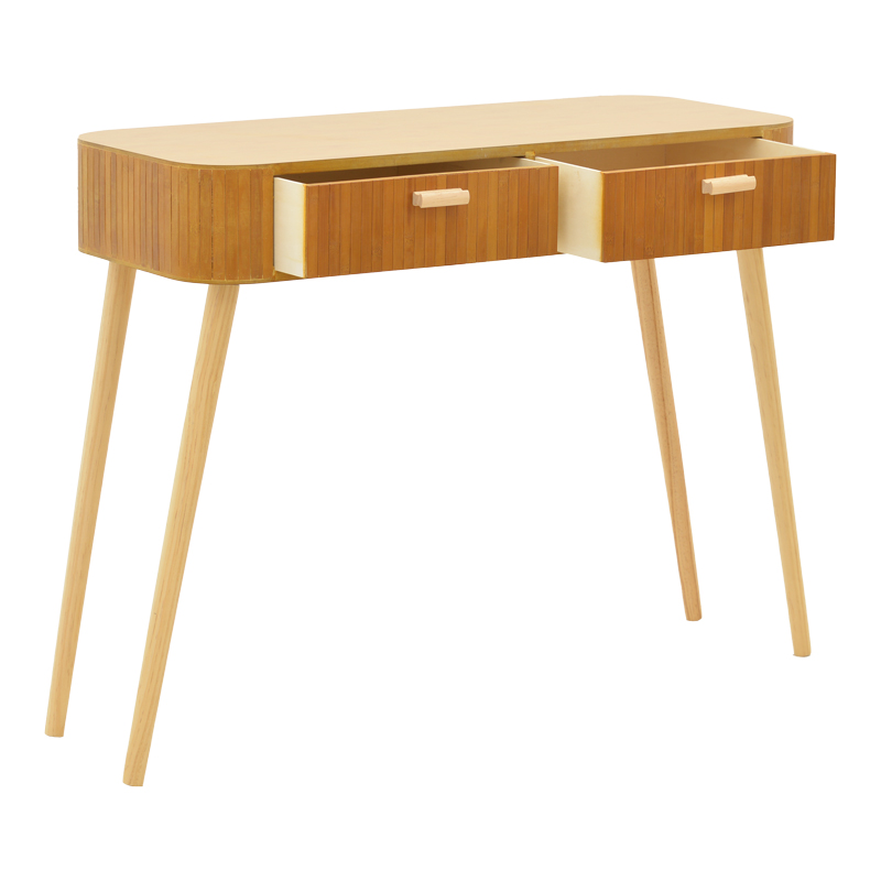 Evander pakoworld wood console in natural shade 100x40x80cm