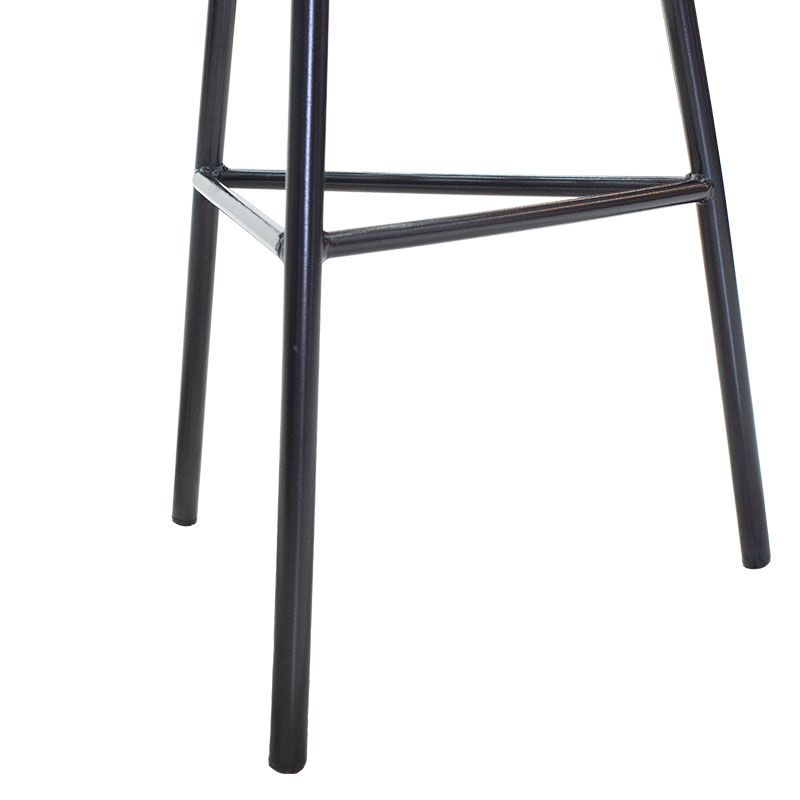 Table Gaus pakoworld metal black-pe natural-glass D45x46cm