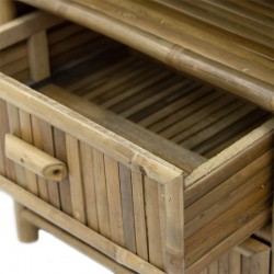 Bedside table Ofra pakoworld bamboo natural 56x46x69cm